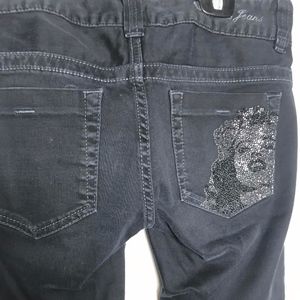 Guess Daredevil Boot Cut Jeans-Black-Size 27
